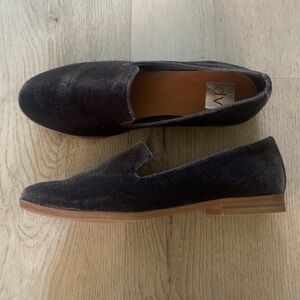 Dolce Vita Womens Carla Suede Loafers navy‎ blue size 8 luxury flat classic